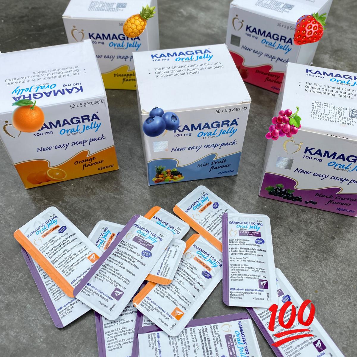 1 doboz Kamagra orális gél [150 mg × 50 tasak] mindössze 50 euróért (1 próbatasak jár)